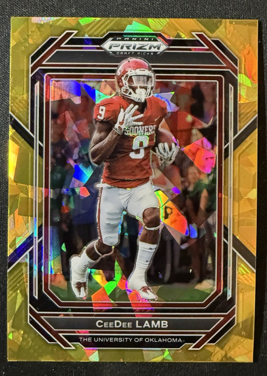 2023 Panini Prizm Draft Picks CeeDee Lamb Prizms Gold Ice #13 Sooners