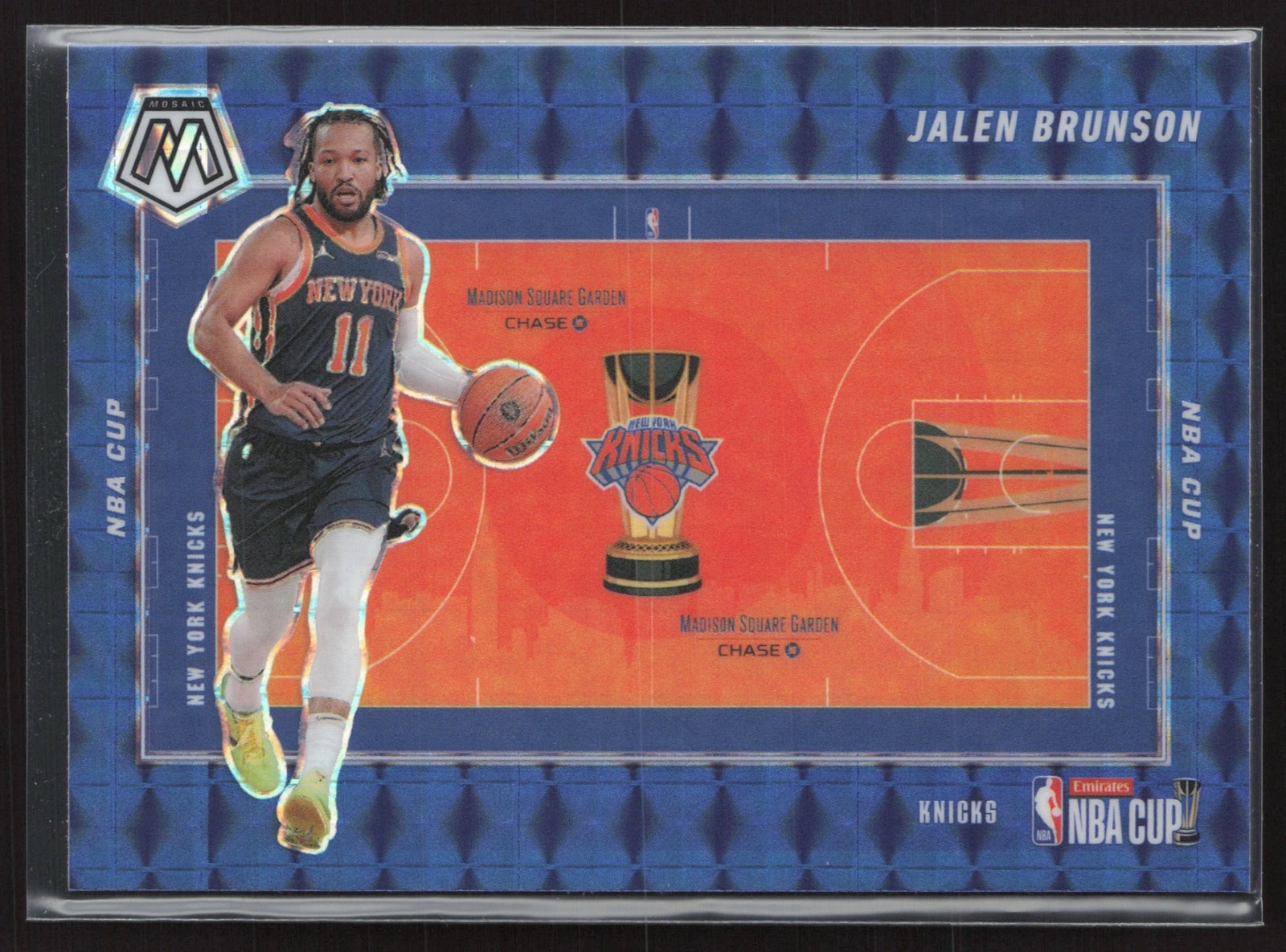 2024-25 PANINI MOSAIC JALEN BRUNSON NBA CUP BLUE PRIZM KNICKS