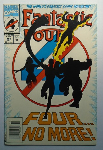 Fantastic Four #381 Newsstand Modern Age Marvel Comic Book 1993 FN+