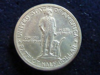1/2 Dollar 1925 Lexington Concord Secquicentennial Silber ! vz !! RR !!