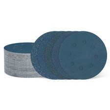 50 Pcs 5 Inch Sanding Disc 8 Hole 40/60/80/120/240 Grit Sandpaper, Blue