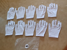 5 NEW pairs Gloves Legend White Cotton washable size S but stretchy free shippin