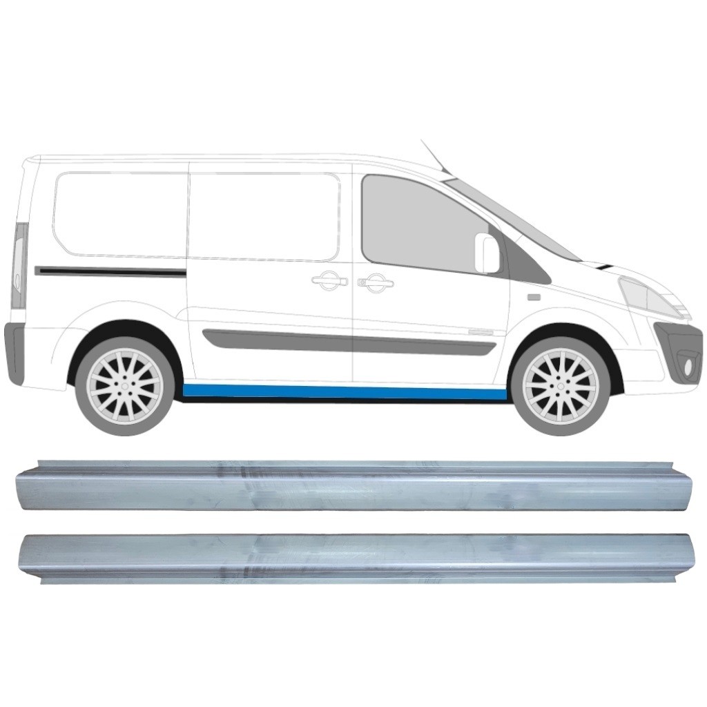 Sill repair panel for Peugeot Expert 2007-2016 / Left+Right / Set