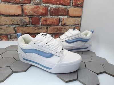VANS Knu Stack Platform Lift Shoes Unc Blue White Platform Shoes Women Sz 9.5