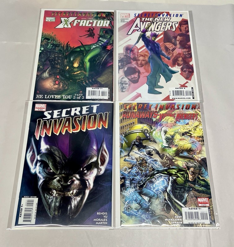 Lot of 4 Marvel Secret Invasion 2008 Comic Books