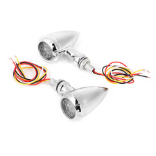 2pcs Motorcycle 10mm Steering Flashing LED Turn Signals Light Indicator Lamp