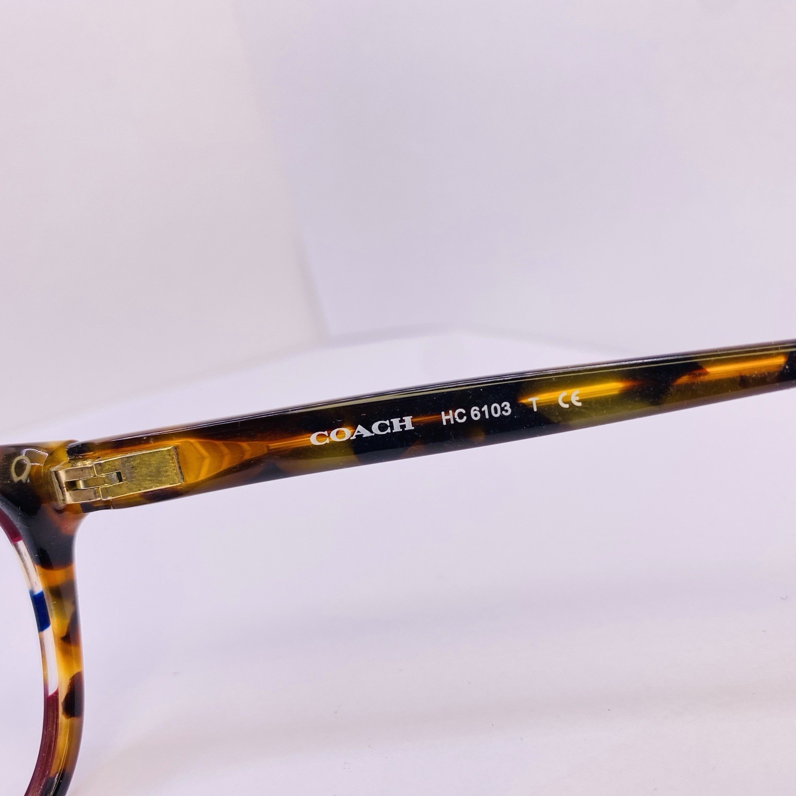 Coach Eyeglasses Frames HC 6103 5444 Aubgn Navy Tortoise Varsity Stripe 54 [] 16 thumbnail 6