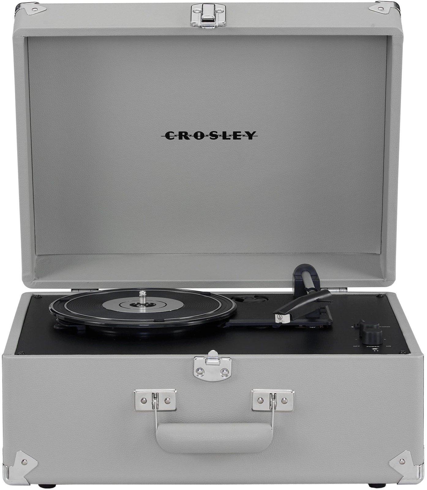 Vintage 3-Speed Bluetooth Suitcase Turntable in Gray - CR6253B-GY