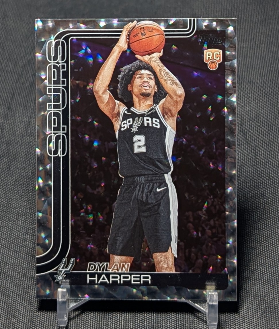 Dylan Harper Crackleboard Foil Rookie RC 2025/26 Topps Basketball Card 202 Spurs