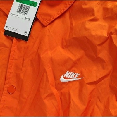 NIKE Men's Club Coaches Jacket Size XL Tall FN3316-819 Orange Rare