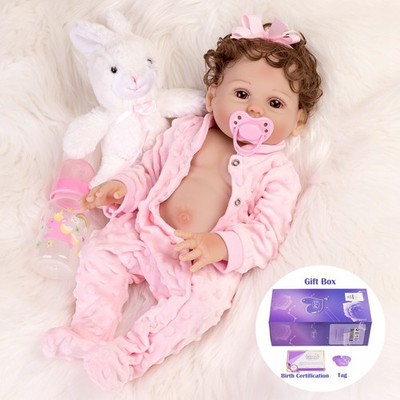 Full Body Silicone Vinyl Lifelike Reborn Dolls Realistic Newborn Baby Girl Gift
