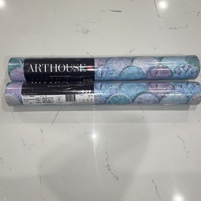 Arthouse Wallpaper Mermazing Scales Ice Blue 2 Bolts - MADE IN FRANCE