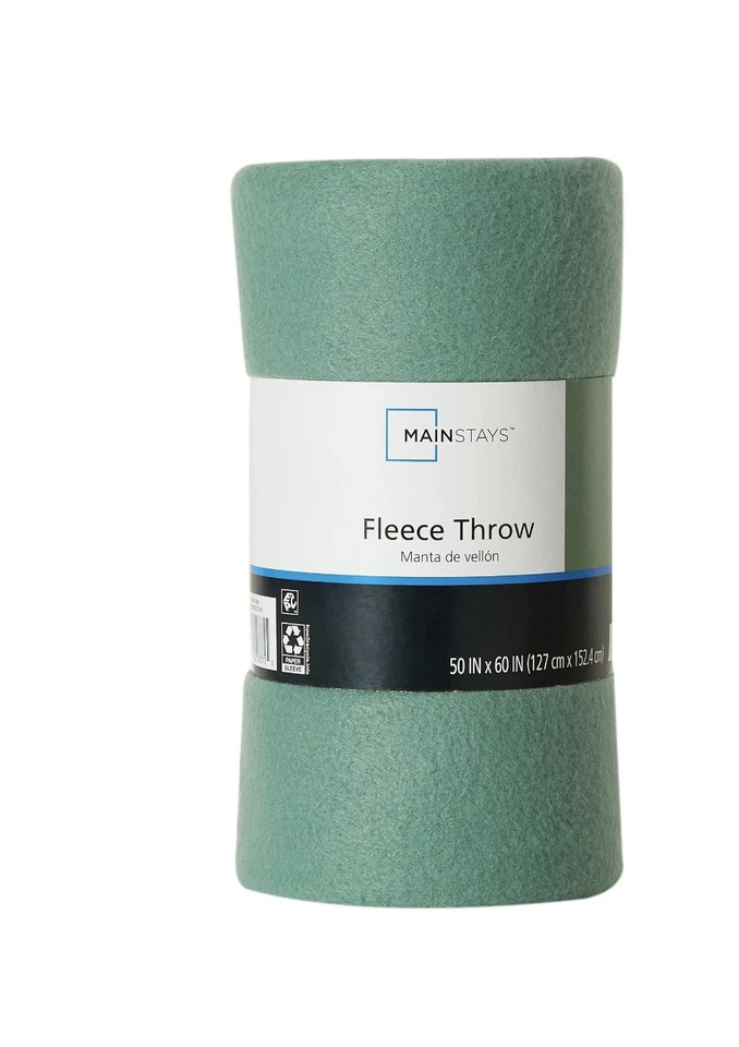 Tiro de vellón, 50X 60 pulgadas, FLANELA, SALVIA, ¡Nuevo! Mainstays Foto 2 de 4