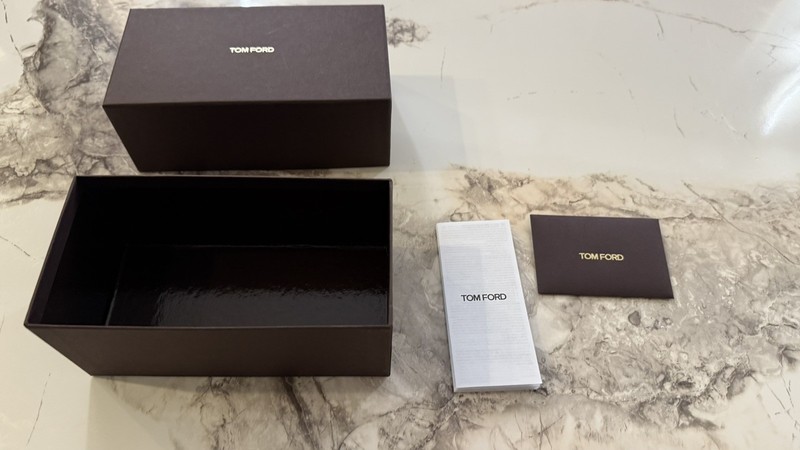 TOM FORD Sunglasses Eyeglasses **EMPTY** Gift Storage Box w/Booklet NEW!