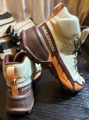 Salomon Cross Hike 2 Gore-Tex Men's Hiking Boots Beige Brown Orange US 7 472779