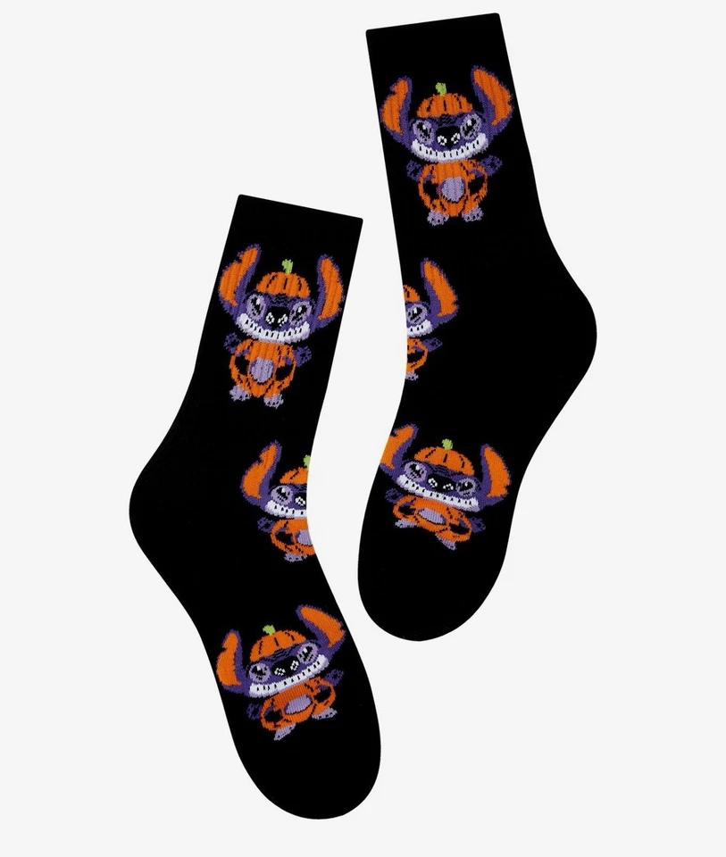 Disney Stitch Halloween 6-Pack Hair Clips, Pumpkin Stitch Socks & Washi Roll Set - Image 3 of 4