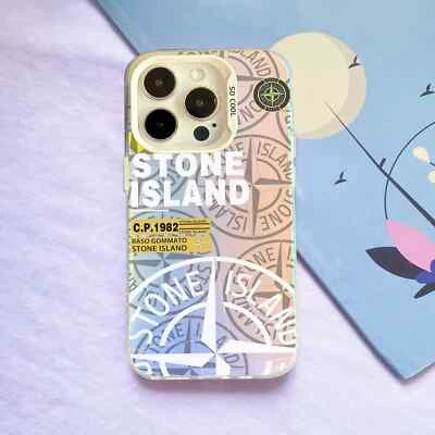 📱 Coque iPhone Stone Island Modèles X XS XR 11à17 Plus Pro Max Air Multicolor