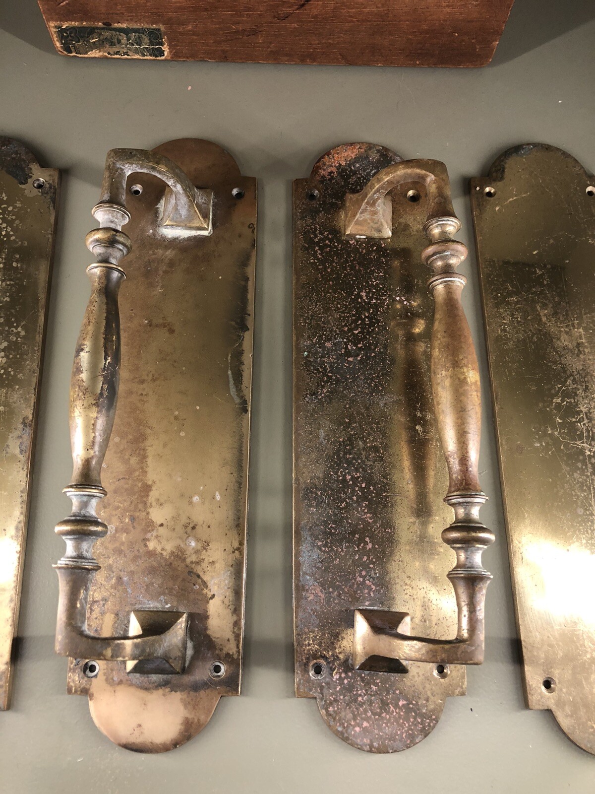 Large Pair Of Vintage Door Handles eBay