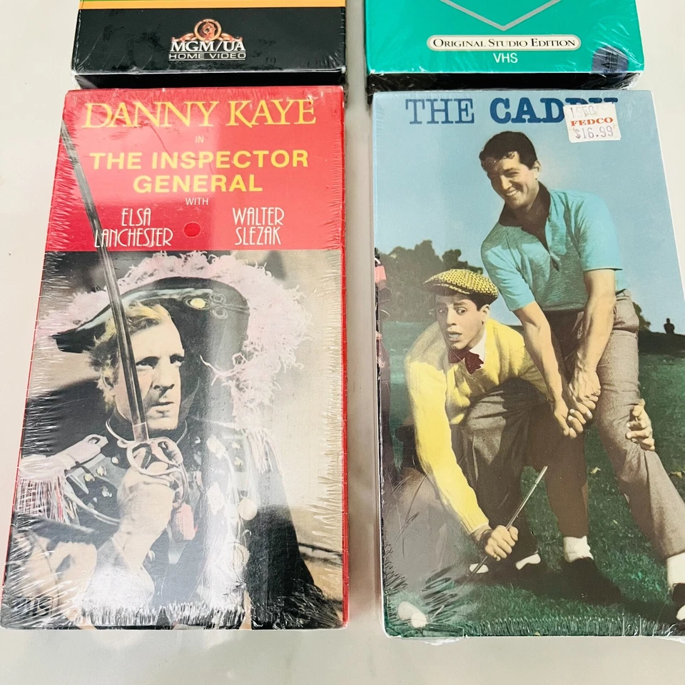 (4) Sealed VHS Classic Comedy - Jerry Lewis - Marx - Laurel & Hardy - Danny Kaye - Image 2 of 4