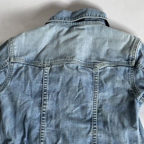 Gap kids Snap Front Stretch Denim Jacket Western Yoke Snap Pockets Small (6-7) - Picture 11 of 12