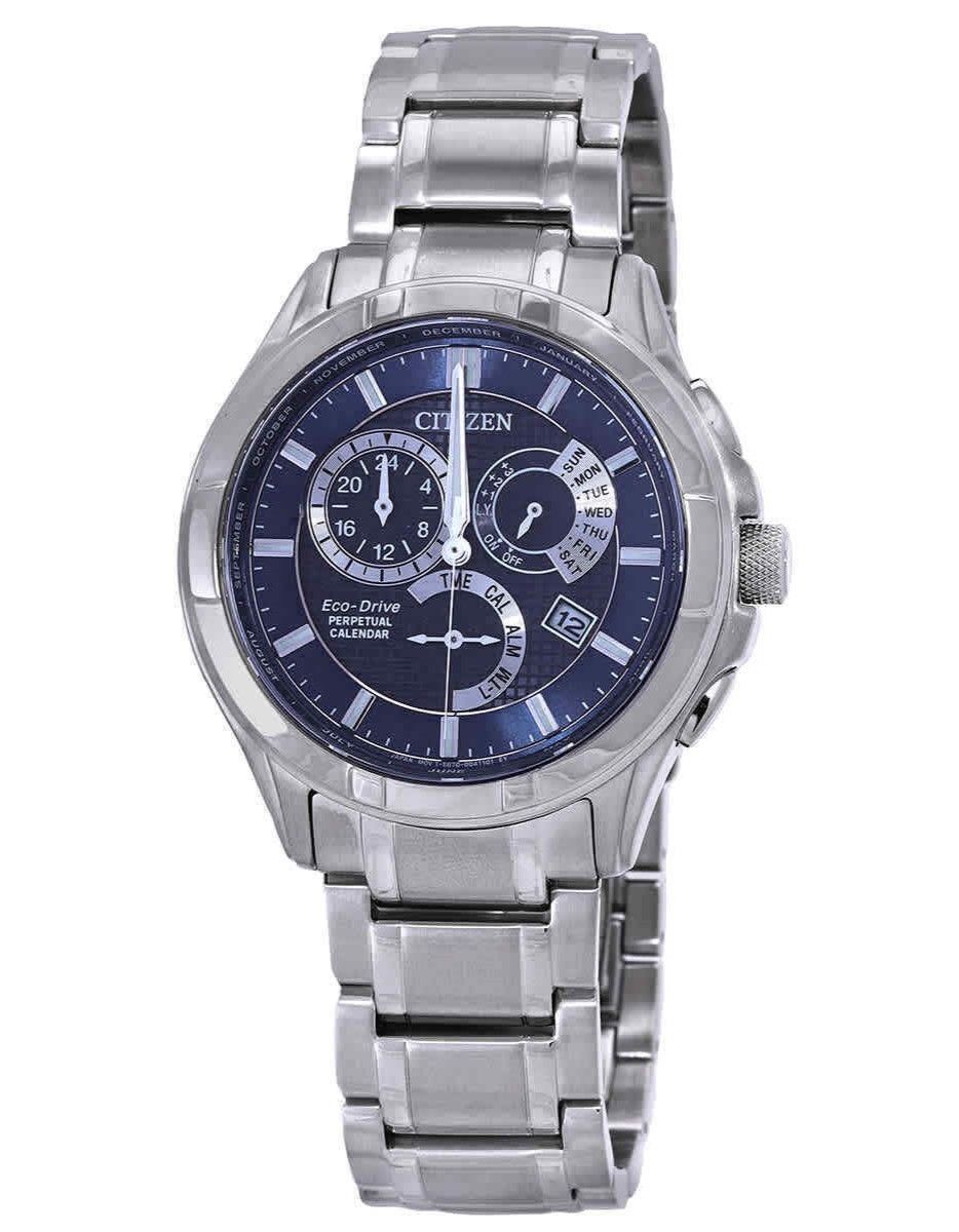 Citizen Eco-Drive Calendario Perpetuo Allarme GMT BL8160-58L 100M Orologio Uomo