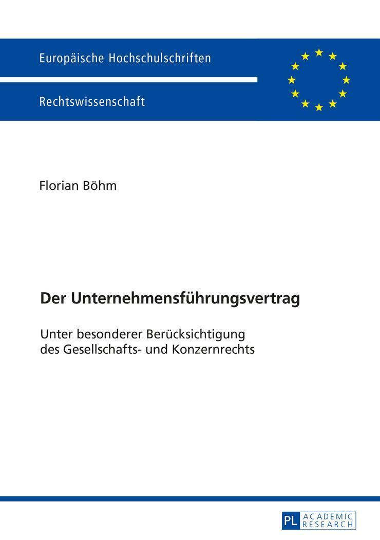 Thumbnail - Der Unternehmensführungsvertrag | Florian Böhm | Deutsch | Taschenbuch