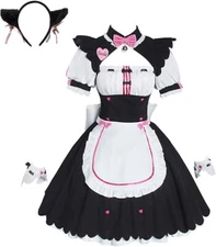 Nekopara Anime Cosplay Women Full Set Cat Girl Maid Servant/Vanilla/Choco SZ XXL