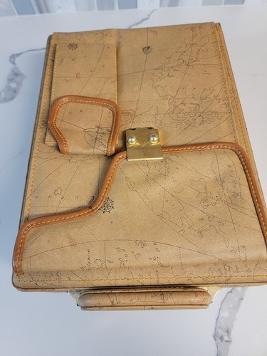 Vintage Aktentasche Aufsatz Karte Muster perfekt für Tablets oder Kunstbedarf - Bild 1 von 12