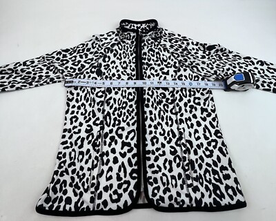 Jones New York Sport Animal Print Stretch Zip-up Jacket Size