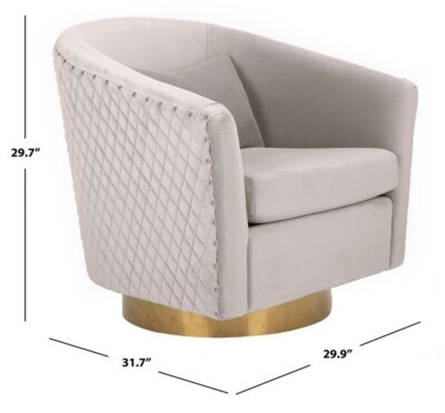 Safavieh Clara Quilted Swivel Tub Chair, Reduced Price 2172713837 SFV4702C