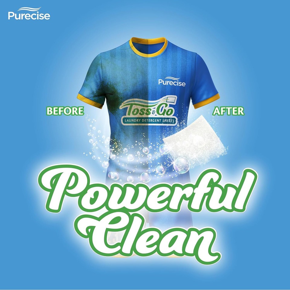 Toss & Go Laundry Detergent Sheets, EcoFriendly Washing Machine Sheet