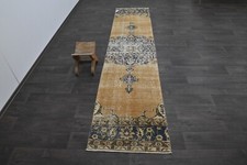 Tappeto runner turco vintage 2x11 piedi lana anatolico fatto a mano corridoio Oushak ARANCIONE