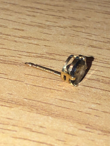 Vintage Mexican Hallmarked 10ct Gold with Solitaire Sapphire Stud Earrings - Picture 7 of 13