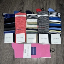 CALVIN KLEIN Men's Multi Style choose your color Crew Socks B4HP