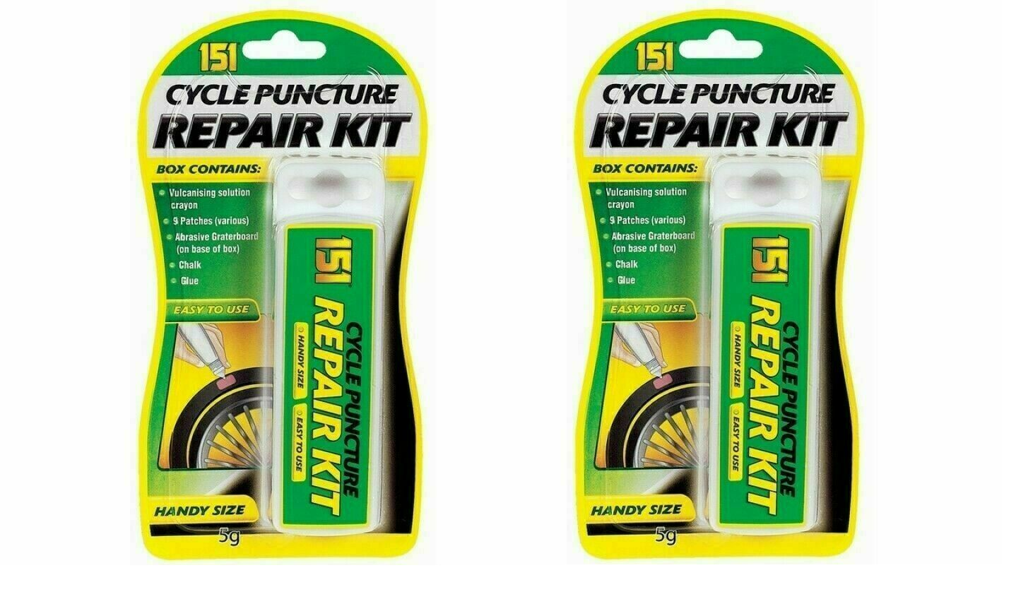 Bicycle Puncture Repair Kit patches Chalk glue abrasive grater board