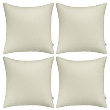4-Pack 100 Cotton Comfortable Solid Decorative Throw 24x24 inch/ 60x60cm Beige