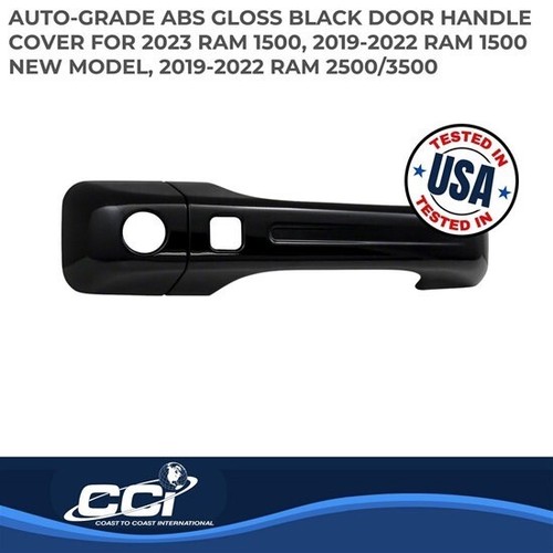 For 2009-2018 Ram 1500 2500 3500 Gloss Black 4 Door Handle Covers - Foto 7