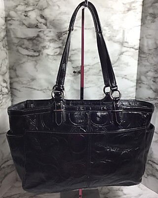 Coach Gallery Embossed Patent Leather Black 19462 | eBay
