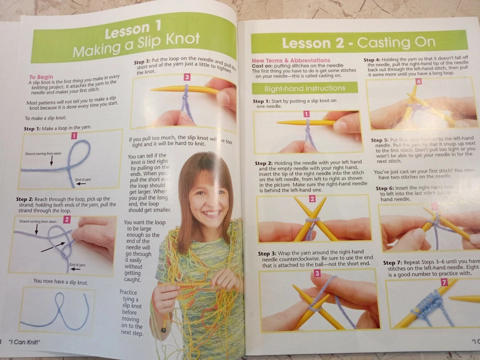 Annie's Attic I CAN KNIT Booklet 873791 Step by Step 11 Cool Preteen Projects - Image 4 of 4