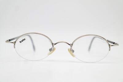 Vintage Brille trato M1 Silber Schwarz Halbrand Brillengestell eyeglasses