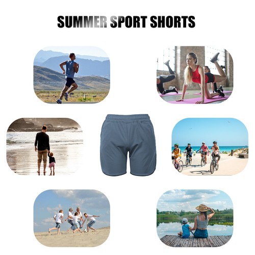 Men Fitness Shorts Quick Drying Gym Beach Shorts Summer Lounging Sport K4L6 - Picture 3 of 12