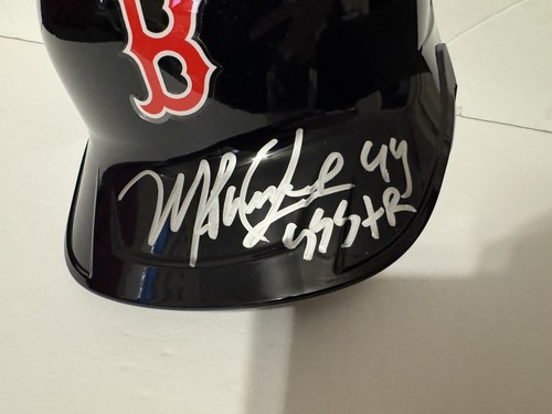 Manny Ramirez Signed & Inscribed Boston Red Sox Full Size Batting Helmet BAS COA - Picture 2 of 6