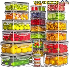 50-Piece Airtight Food Storage Containers Set W/ Lids Meal Prep Microwave Safe