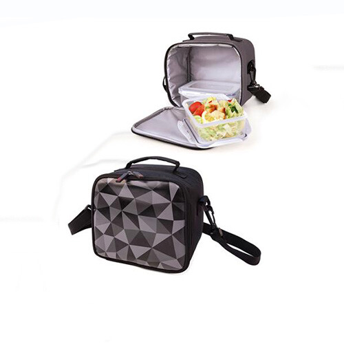 Borsa termica porta pranzo borsa frigo lunch box caldo freddo con 2  contenitori | eBay