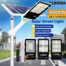 Solar Wall Light Pathway Motion Sensor 8800W LED Bulbs Outdoor Lamps Waterproof