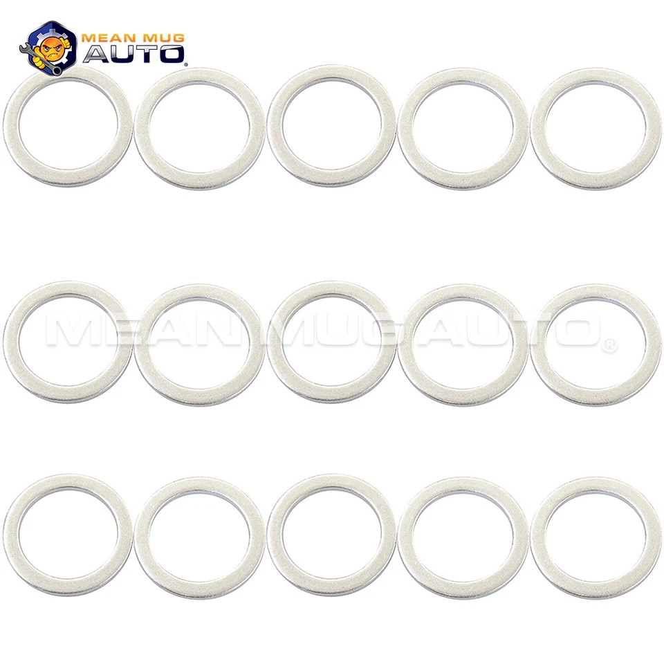Mean Mug Auto 15x Aluminum Oil Drain Plug Gasket Crush Washers For Volvo 977751 - Image 3 of 4