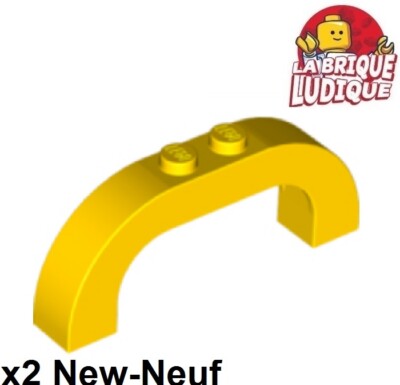 Lego 2x Stein Brick Bogen Arch 1x6x2 Curved Top Brücke gelb/yellow 6183 NEU