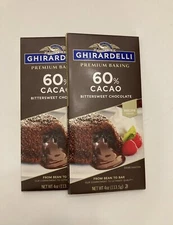 Ghirardelli Premium Baking Bar 60% Cacao Bittersweet Chocolate, 4OZ (Pack of 2)