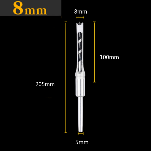 Mortice Bits Square Hole Saw Auger Drill Bit Woodworking Mortising Chisel 6-16mm - Afbeelding 10 van 27