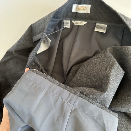 NWT Talbots Plus 18 Tall Wool Pants Italian Stretch Flannel High Waist Lined - Picture 12 of 12